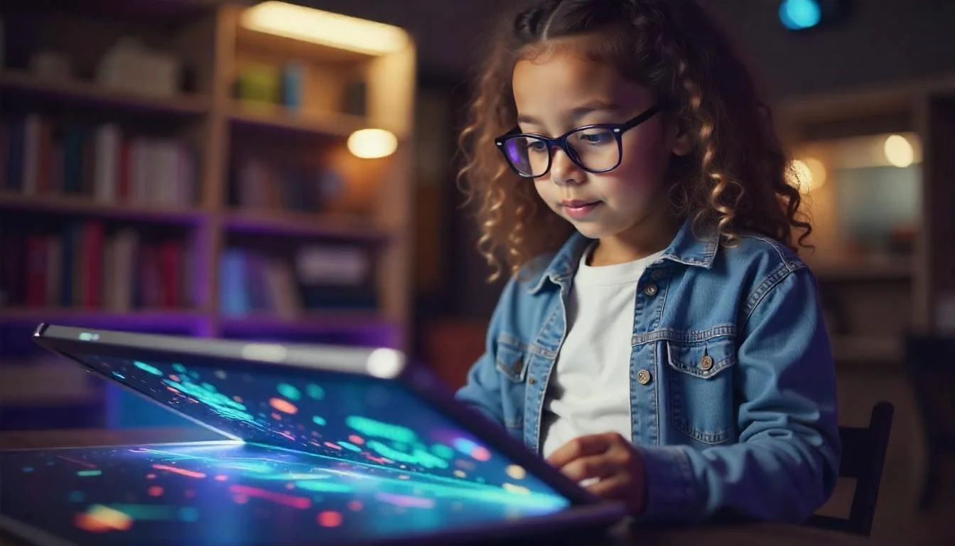 Foto de alumno estudia con inteligencia artificial